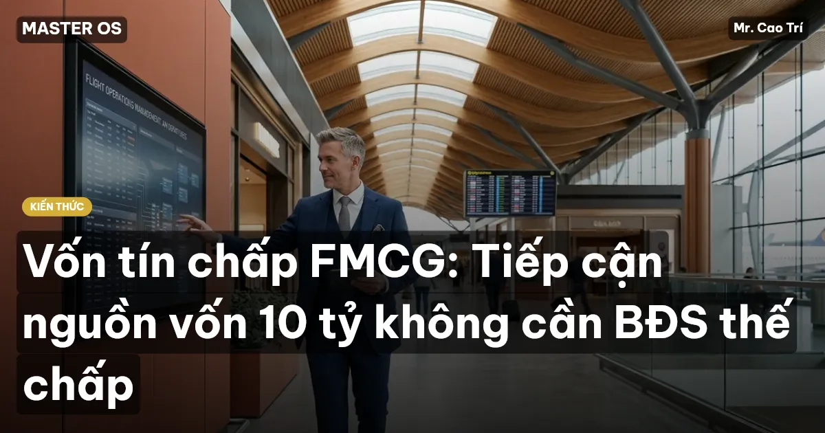 Vốn tín chấp FMCG: Tiếp cận nguồn vốn 10 tỷ không cần BĐS thế chấp
