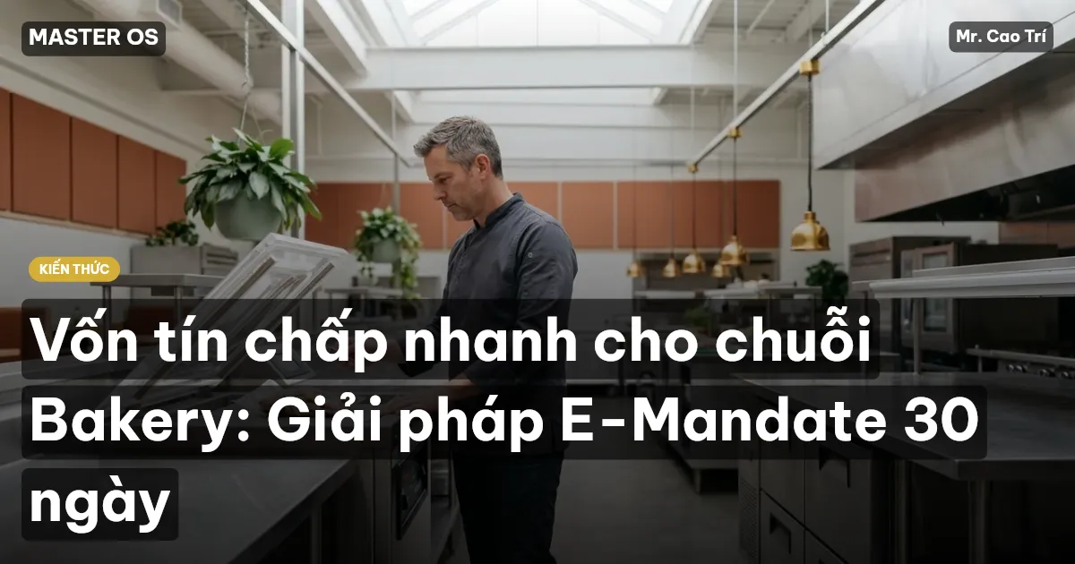Vốn tín chấp nhanh cho chuỗi Bakery: Giải pháp E-Mandate 30 ngày