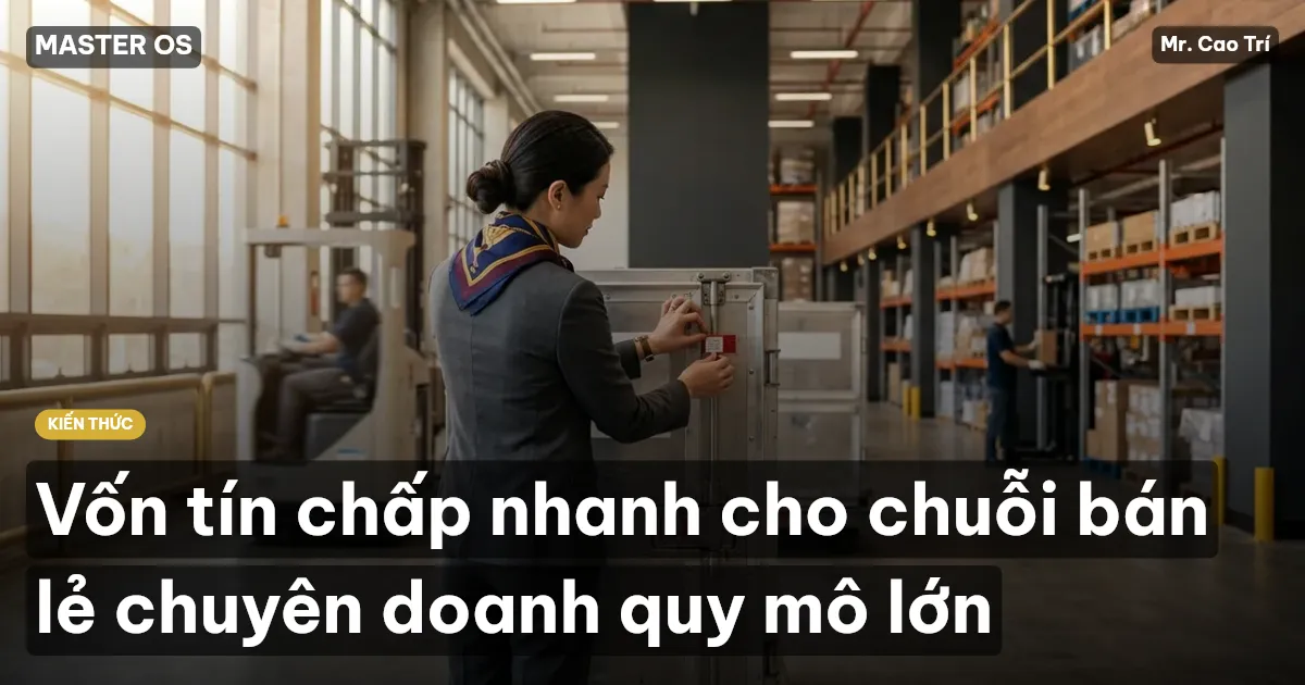 Vốn tín chấp nhanh cho chuỗi bán lẻ chuyên doanh quy mô lớn