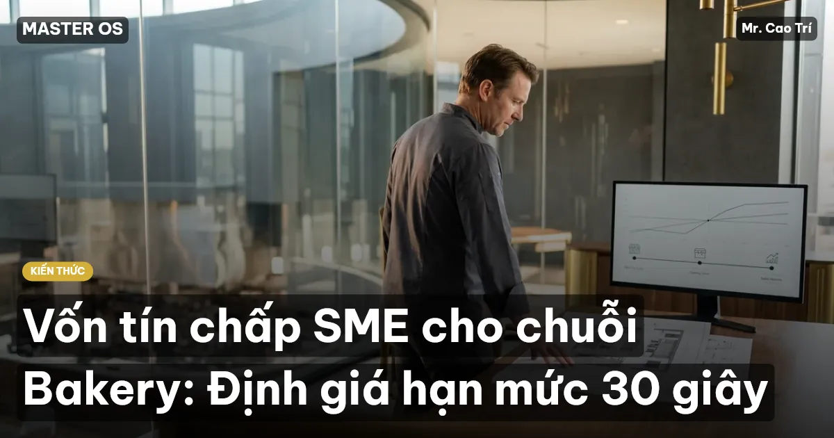 Vốn tín chấp SME cho chuỗi Bakery: Định giá hạn mức 30 giây