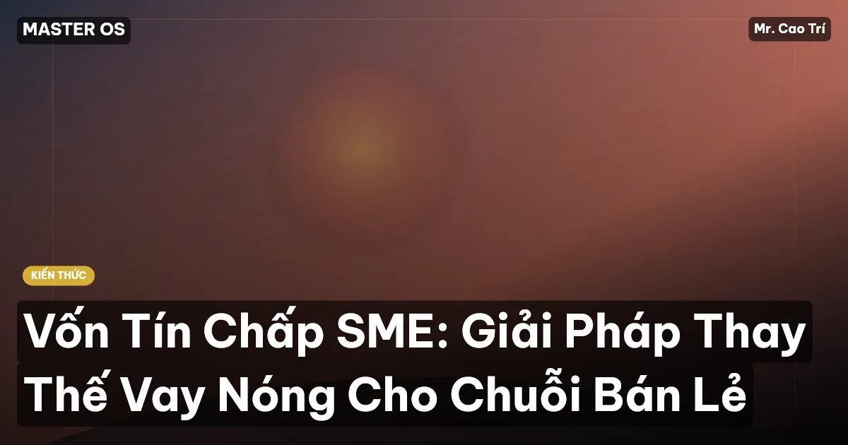Vốn Tín Chấp SME: Giải Pháp Thay Thế Vay Nóng Cho Chuỗi Bán Lẻ