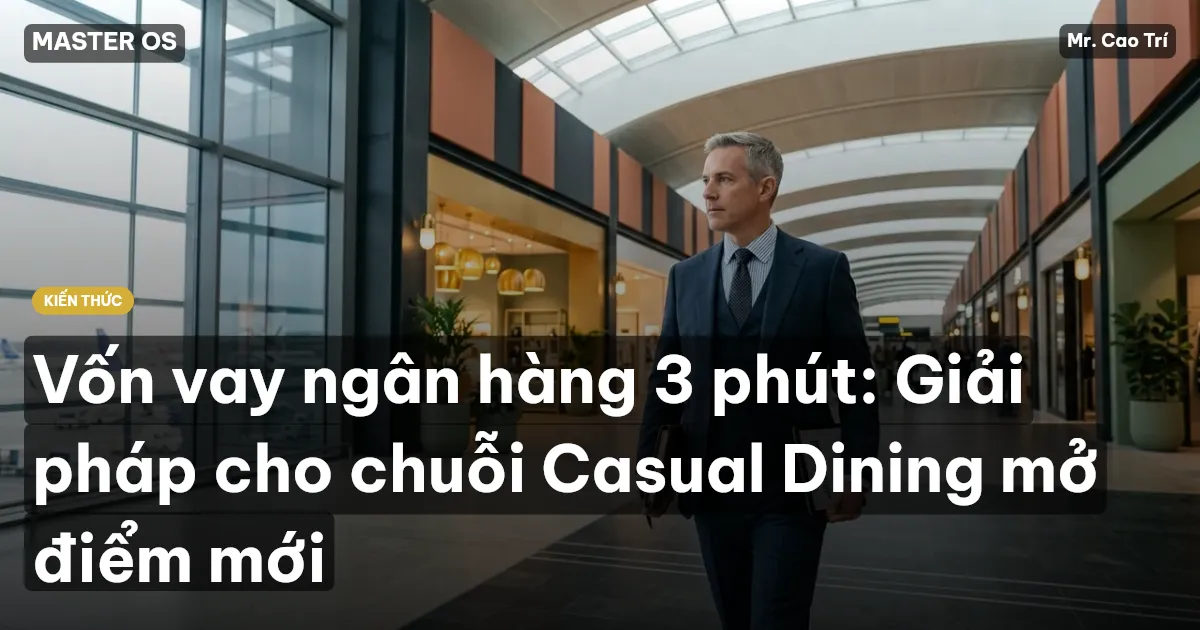 Vốn vay ngân hàng 3 phút: Giải pháp cho chuỗi Casual Dining mở điểm mới