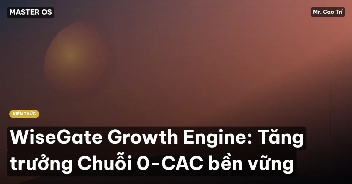 WiseGate Growth Engine: Tăng trưởng Chuỗi 0-CAC bền vững