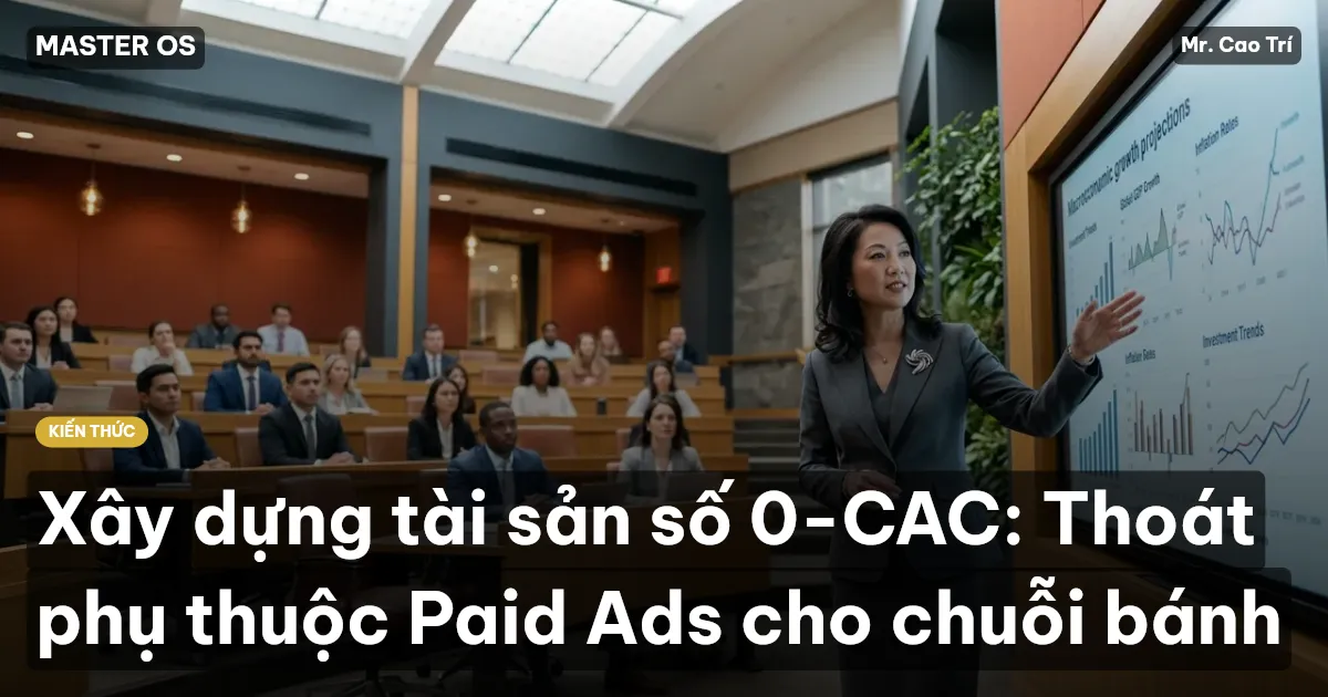 Xây dựng tài sản số 0-CAC: Thoát phụ thuộc Paid Ads cho chuỗi bánh