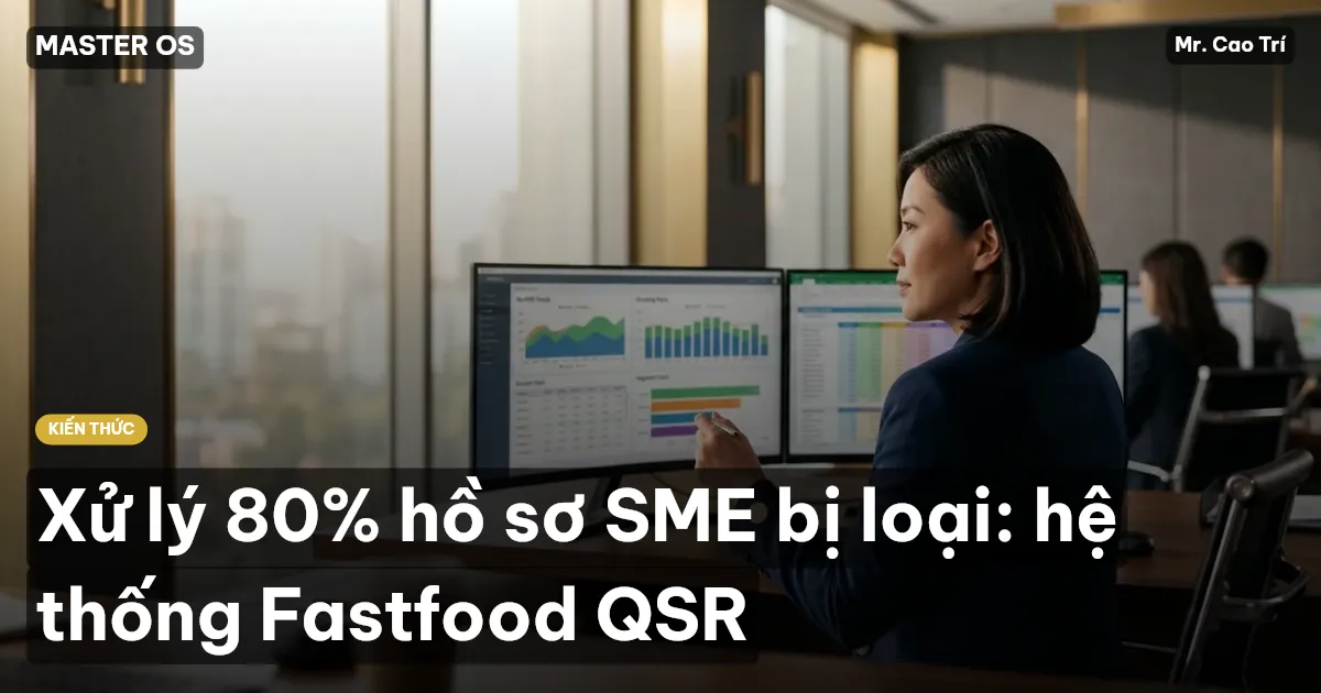 Xử lý 80% hồ sơ SME bị loại: hệ thống Fastfood QSR
