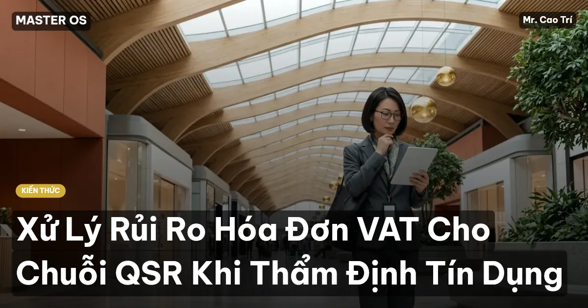 Xử Lý Rủi Ro Hóa Đơn VAT Cho Chuỗi QSR Khi Thẩm Định Tín Dụng