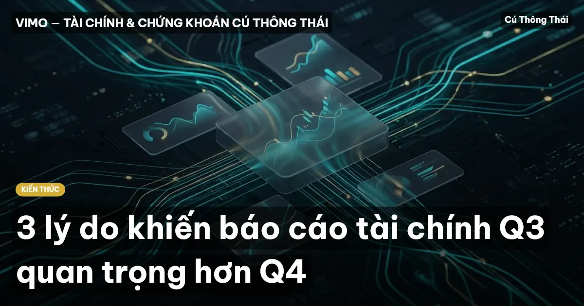 3 lý do khiến báo cáo tài chính Q3 quan trọng hơn Q4