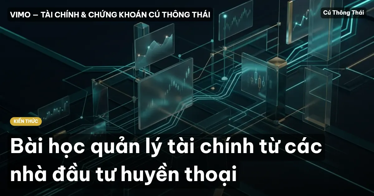 Bài học quản lý tài chính từ các nhà đầu tư huyền thoại