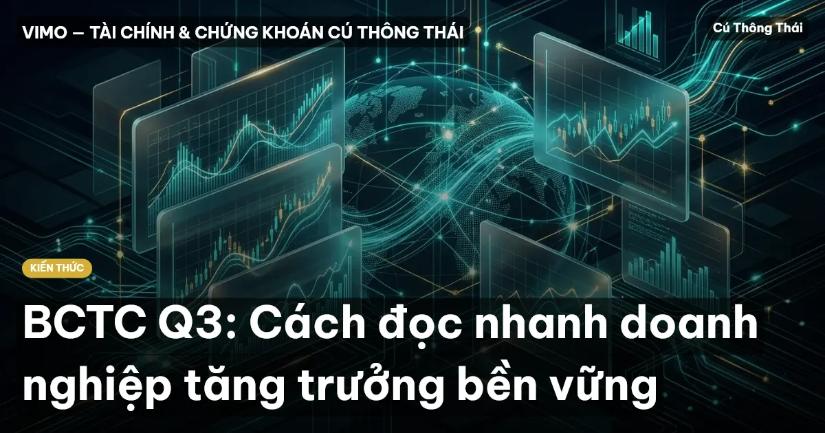 BCTC Q3: Cách đọc nhanh doanh nghiệp tăng trưởng bền vững