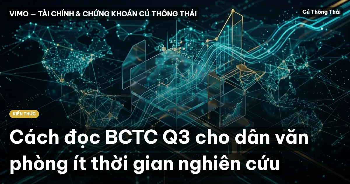 Cách đọc BCTC Q3 cho dân văn phòng ít thời gian nghiên cứu