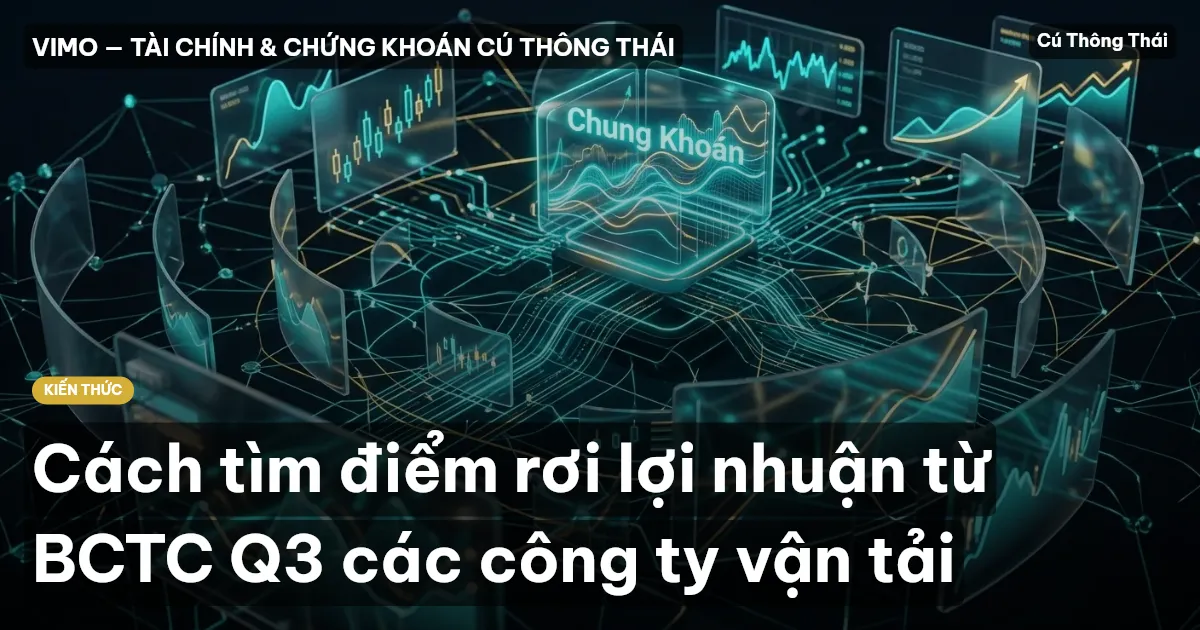 Cách tìm điểm rơi lợi nhuận từ BCTC Q3 các công ty vận tải