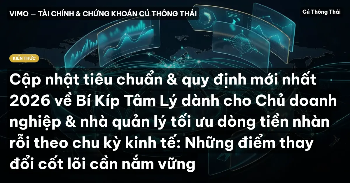 Cập nhật tiêu chuẩn & quy định mới nhất 2026 về Bí Kíp Tâm Lý dành cho Chủ doanh nghiệp & nhà quản lý tối ưu dòng tiền nhàn rỗi theo chu kỳ kinh tế: Những điểm thay đổi cốt lõi cần nắm vững