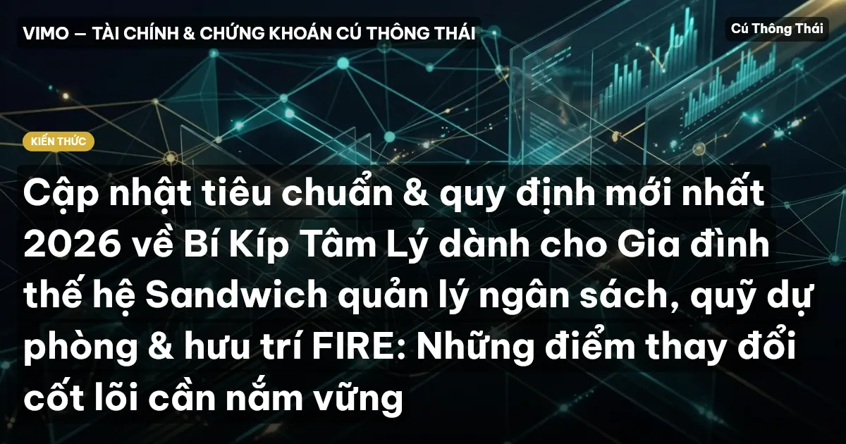 Cập nhật tiêu chuẩn & quy định mới nhất 2026 về Bí Kíp Tâm Lý dành cho Gia đình thế hệ Sandwich quản lý ngân sách, quỹ dự phòng & hưu trí FIRE: Những điểm thay đổi cốt lõi cần nắm vững