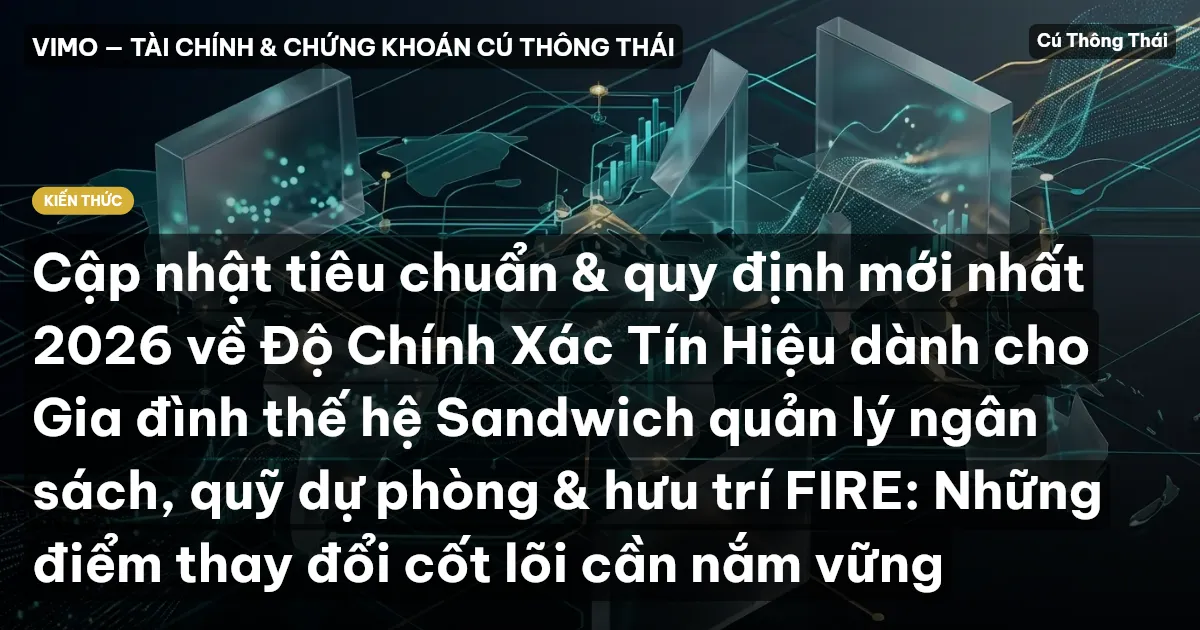 Cập nhật tiêu chuẩn & quy định mới nhất 2026 về Độ Chính Xác Tín Hiệu dành cho Gia đình thế hệ Sandwich quản lý ngân sách, quỹ dự phòng & hưu trí FIRE: Những điểm thay đổi cốt lõi cần nắm vững