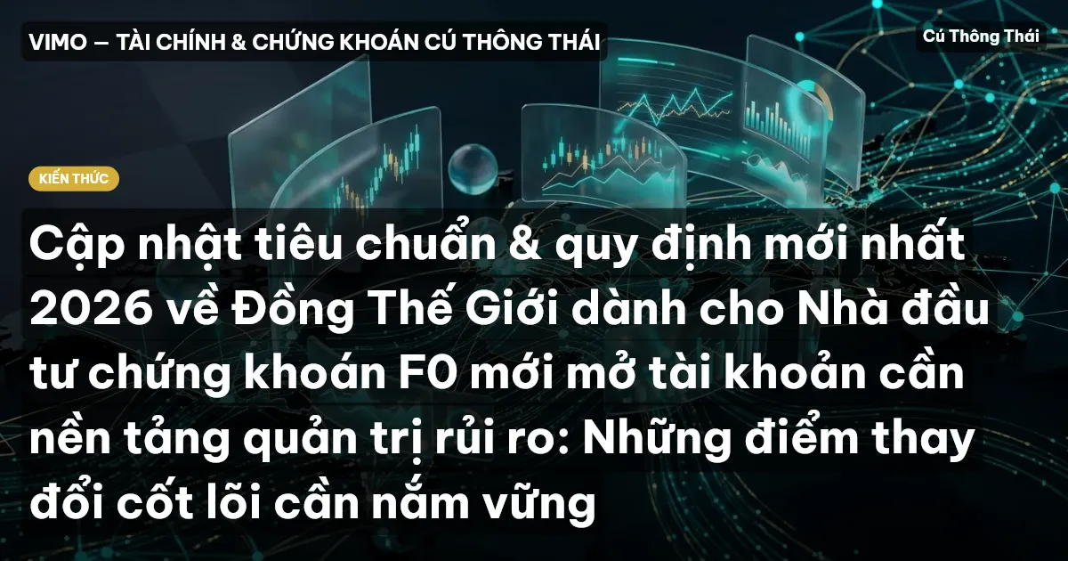 Cập nhật tiêu chuẩn & quy định mới nhất 2026 về Đồng Thế Giới dành cho Nhà đầu tư chứng khoán F0 mới mở tài khoản cần nền tảng quản trị rủi ro: Những điểm thay đổi cốt lõi cần nắm vững