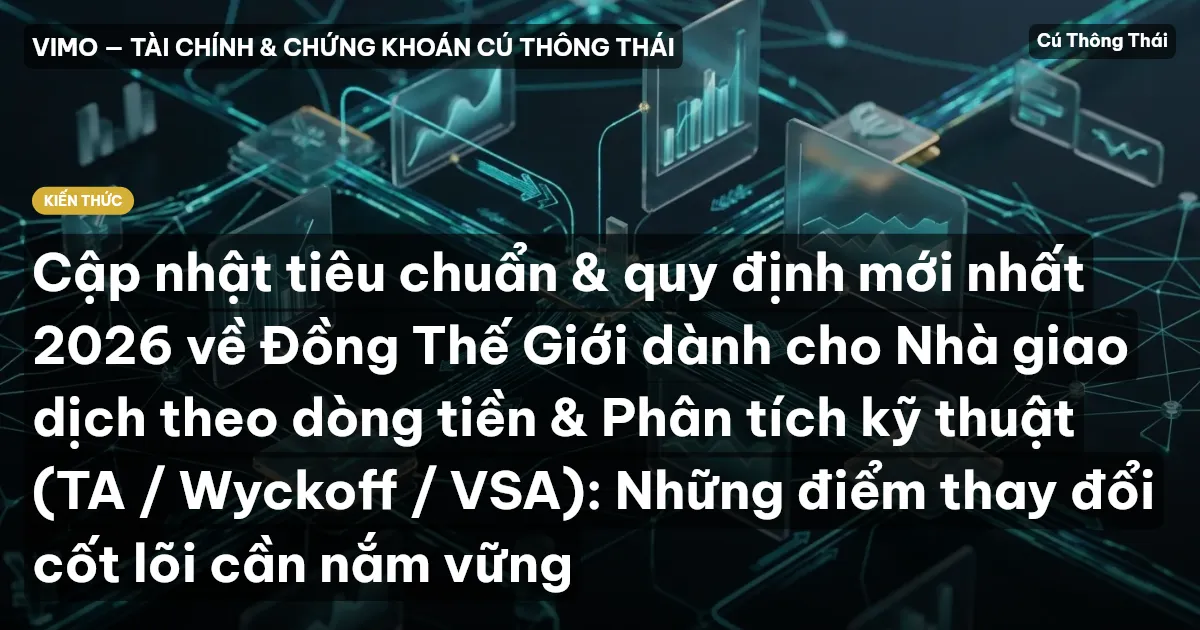 Cập nhật tiêu chuẩn & quy định mới nhất 2026 về Đồng Thế Giới dành cho Nhà giao dịch theo dòng tiền & Phân tích kỹ thuật (TA / Wyckoff / VSA): Những điểm thay đổi cốt lõi cần nắm vững