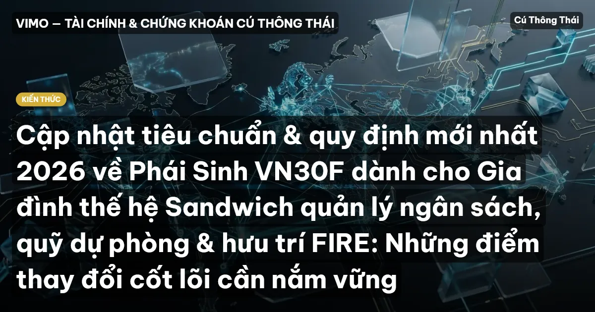Cập nhật tiêu chuẩn & quy định mới nhất 2026 về Phái Sinh VN30F dành cho Gia đình thế hệ Sandwich quản lý ngân sách, quỹ dự phòng & hưu trí FIRE: Những điểm thay đổi cốt lõi cần nắm vững