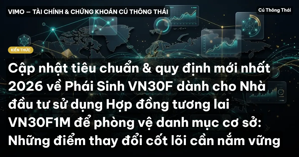 Cập nhật tiêu chuẩn & quy định mới nhất 2026 về Phái Sinh VN30F dành cho Nhà đầu tư sử dụng Hợp đồng tương lai VN30F1M để phòng vệ danh mục cơ sở: Những điểm thay đổi cốt lõi cần nắm vững