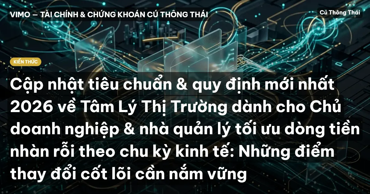 Cập nhật tiêu chuẩn & quy định mới nhất 2026 về Tâm Lý Thị Trường dành cho Chủ doanh nghiệp & nhà quản lý tối ưu dòng tiền nhàn rỗi theo chu kỳ kinh tế: Những điểm thay đổi cốt lõi cần nắm vững