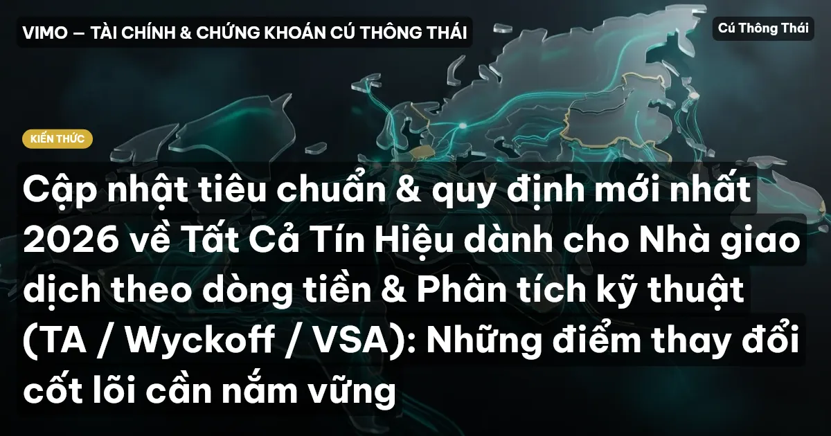 Cập nhật tiêu chuẩn & quy định mới nhất 2026 về Tất Cả Tín Hiệu dành cho Nhà giao dịch theo dòng tiền & Phân tích kỹ thuật (TA / Wyckoff / VSA): Những điểm thay đổi cốt lõi cần nắm vững