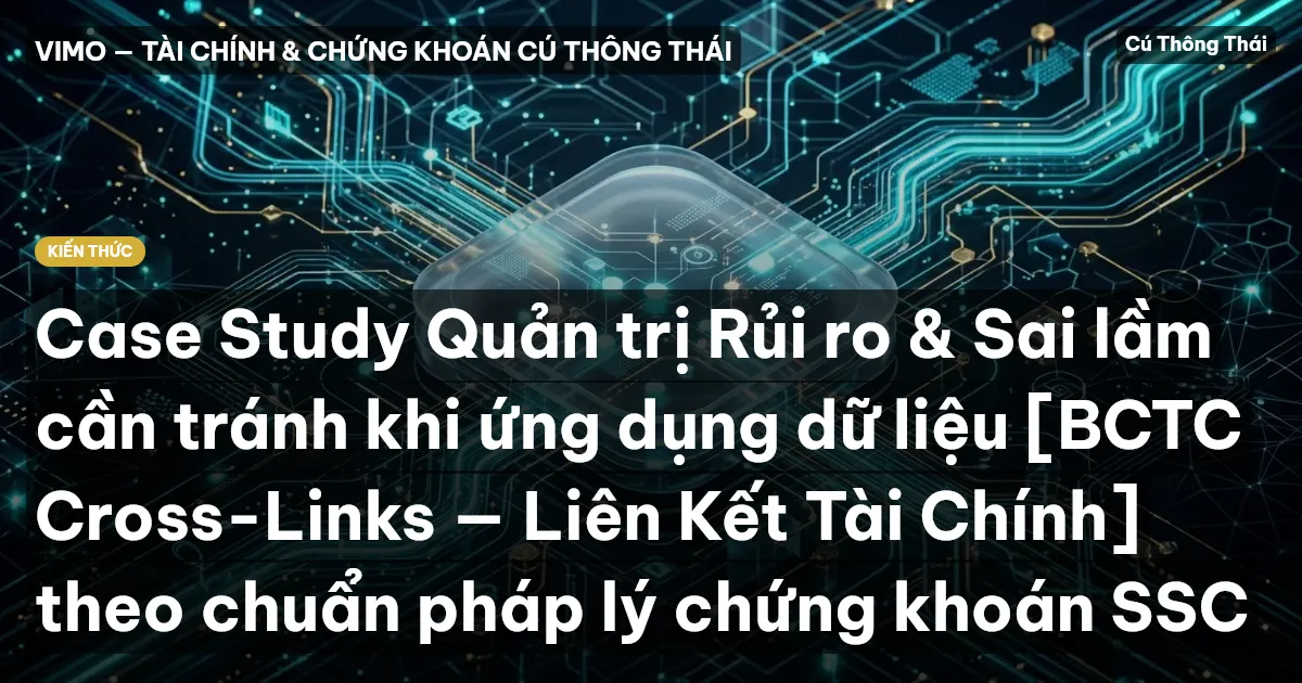 Case Study Quản trị Rủi ro & Sai lầm cần tránh khi ứng dụng dữ liệu [BCTC Cross-Links — Liên Kết Tài Chính] theo chuẩn pháp lý chứng khoán SSC