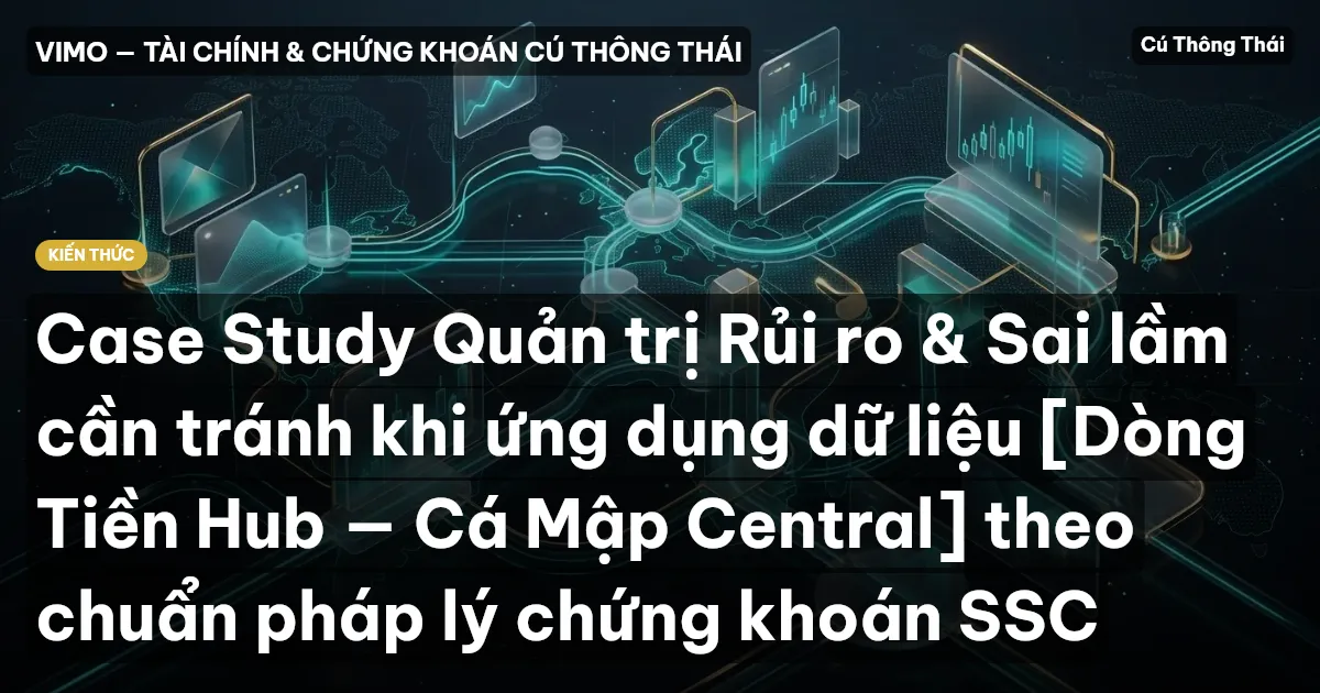 Case Study Quản trị Rủi ro & Sai lầm cần tránh khi ứng dụng dữ liệu [Dòng Tiền Hub — Cá Mập Central] theo chuẩn pháp lý chứng khoán SSC