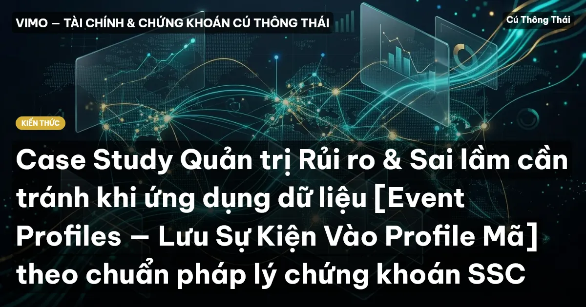 Case Study Quản trị Rủi ro & Sai lầm cần tránh khi ứng dụng dữ liệu [Event Profiles — Lưu Sự Kiện Vào Profile Mã] theo chuẩn pháp lý chứng khoán SSC