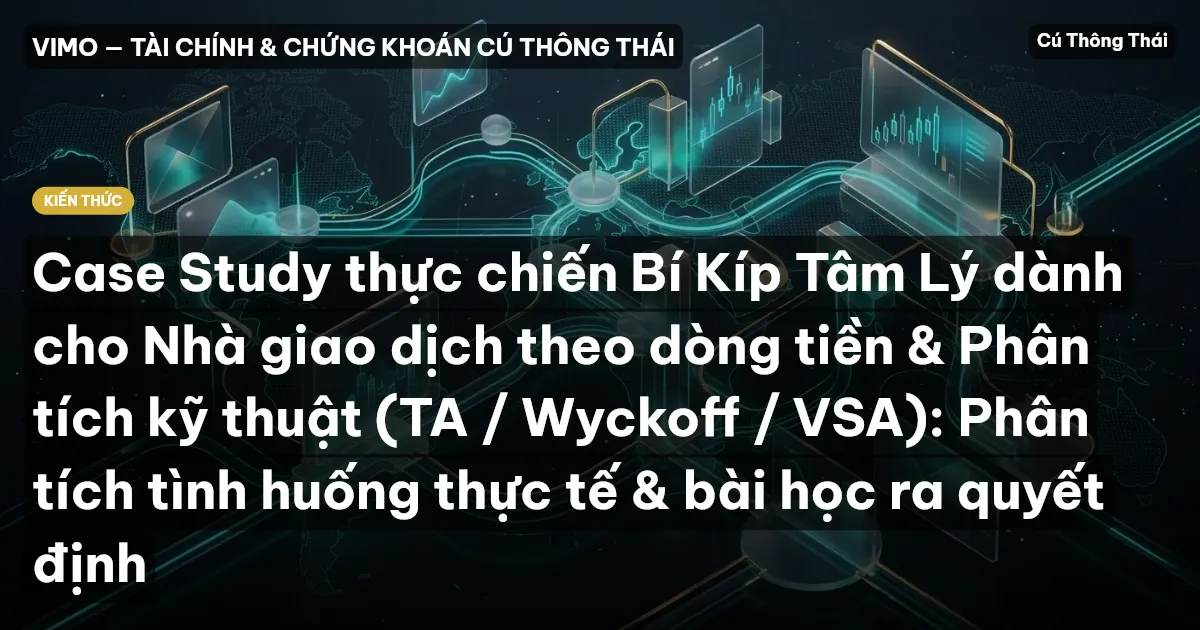 Case Study thực chiến Bí Kíp Tâm Lý dành cho Nhà giao dịch theo dòng tiền & Phân tích kỹ thuật (TA / Wyckoff / VSA): Phân tích tình huống thực tế & bài học ra quyết định