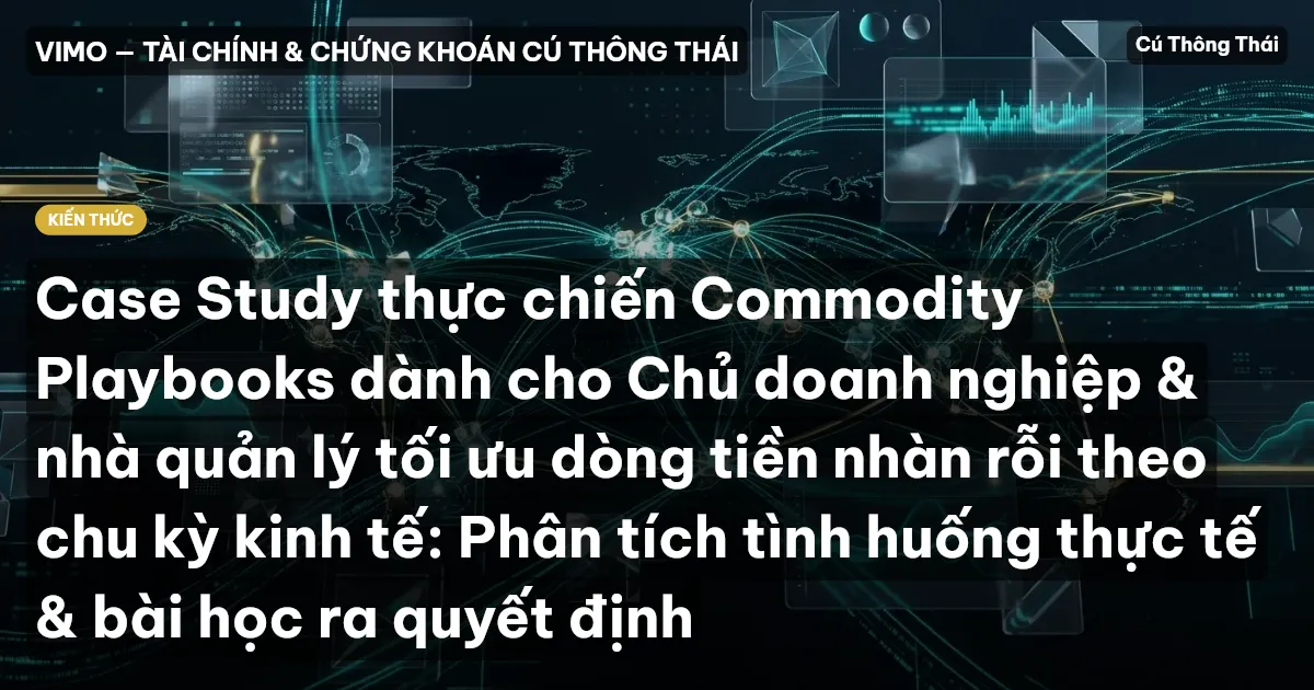 Case Study thực chiến Commodity Playbooks dành cho Chủ doanh nghiệp & nhà quản lý tối ưu dòng tiền nhàn rỗi theo chu kỳ kinh tế: Phân tích tình huống thực tế & bài học ra quyết định