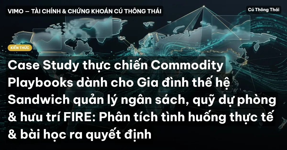 Case Study thực chiến Commodity Playbooks dành cho Gia đình thế hệ Sandwich quản lý ngân sách, quỹ dự phòng & hưu trí FIRE: Phân tích tình huống thực tế & bài học ra quyết định