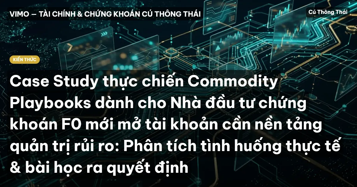 Case Study thực chiến Commodity Playbooks dành cho Nhà đầu tư chứng khoán F0 mới mở tài khoản cần nền tảng quản trị rủi ro: Phân tích tình huống thực tế & bài học ra quyết định