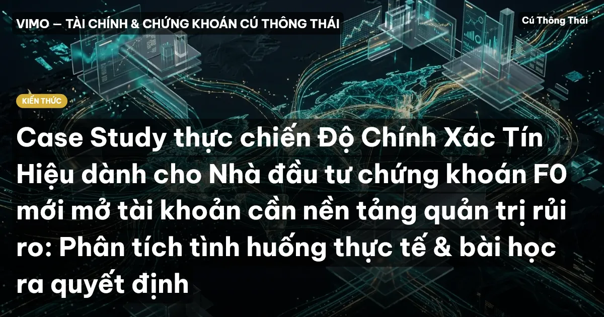 Case Study thực chiến Độ Chính Xác Tín Hiệu dành cho Nhà đầu tư chứng khoán F0 mới mở tài khoản cần nền tảng quản trị rủi ro: Phân tích tình huống thực tế & bài học ra quyết định