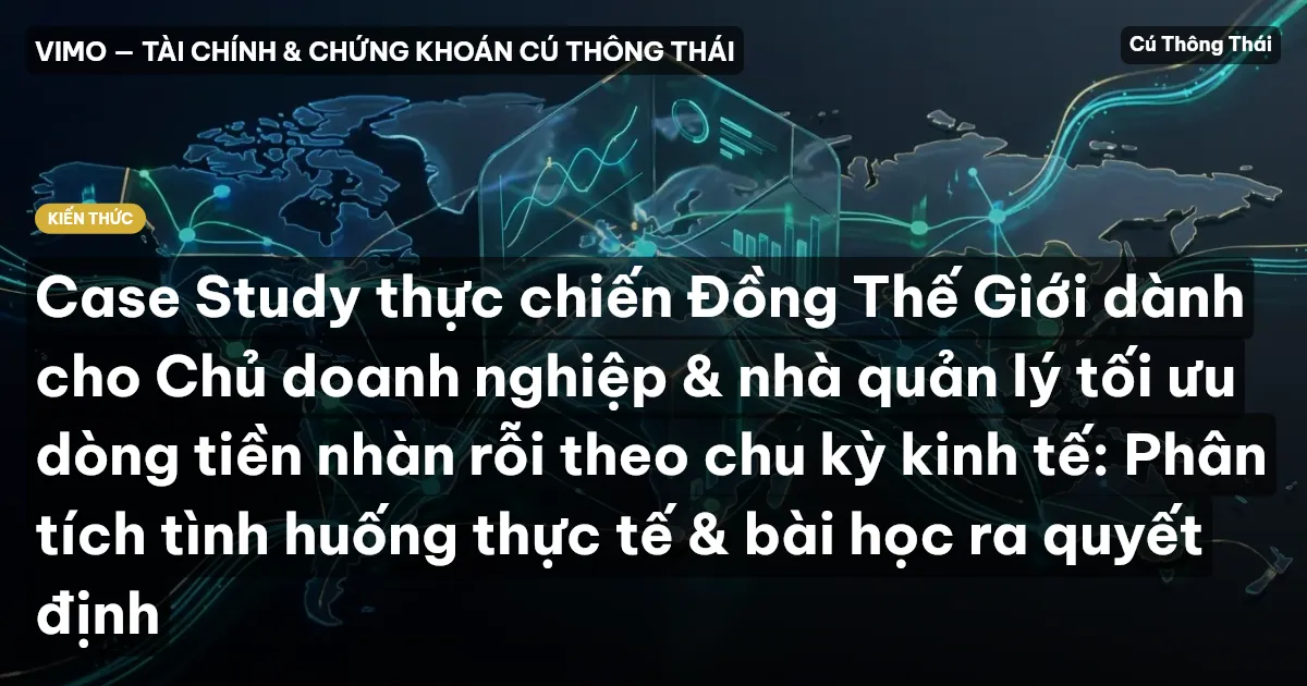 Case Study thực chiến Đồng Thế Giới dành cho Chủ doanh nghiệp & nhà quản lý tối ưu dòng tiền nhàn rỗi theo chu kỳ kinh tế: Phân tích tình huống thực tế & bài học ra quyết định