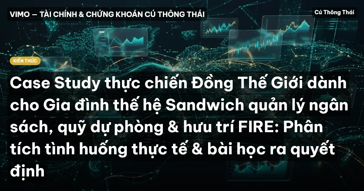 Case Study thực chiến Đồng Thế Giới dành cho Gia đình thế hệ Sandwich quản lý ngân sách, quỹ dự phòng & hưu trí FIRE: Phân tích tình huống thực tế & bài học ra quyết định