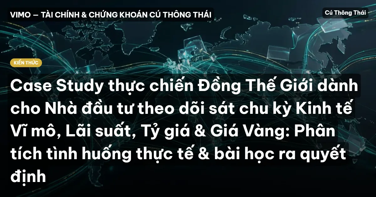 Case Study thực chiến Đồng Thế Giới dành cho Nhà đầu tư theo dõi sát chu kỳ Kinh tế Vĩ mô, Lãi suất, Tỷ giá & Giá Vàng: Phân tích tình huống thực tế & bài học ra quyết định