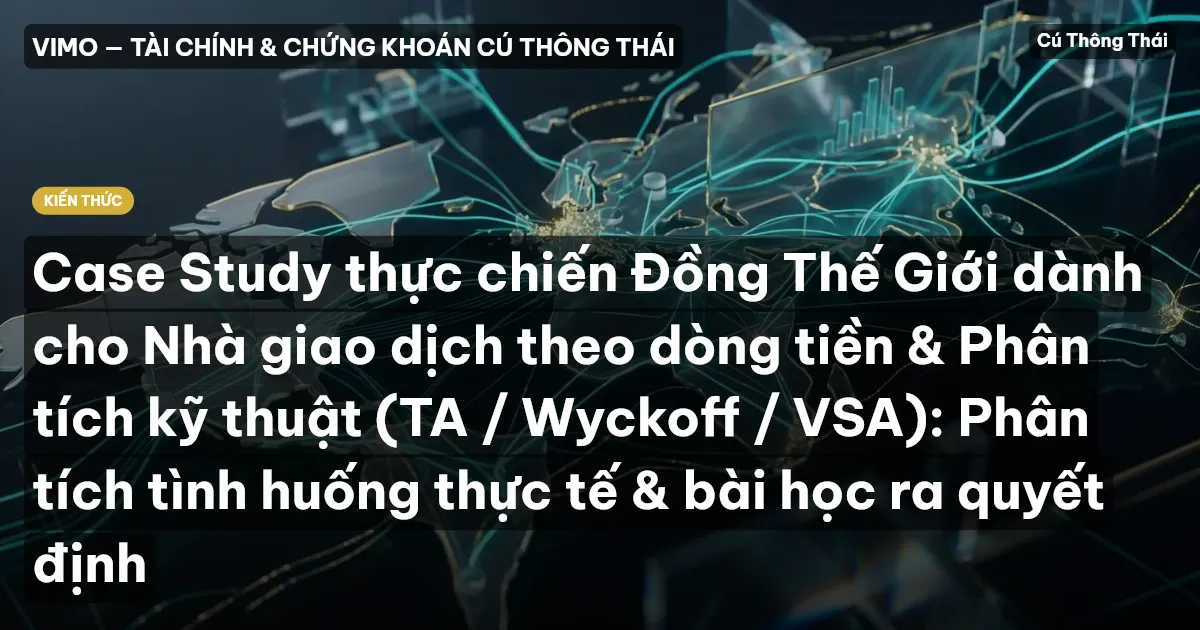 Case Study thực chiến Đồng Thế Giới dành cho Nhà giao dịch theo dòng tiền & Phân tích kỹ thuật (TA / Wyckoff / VSA): Phân tích tình huống thực tế & bài học ra quyết định