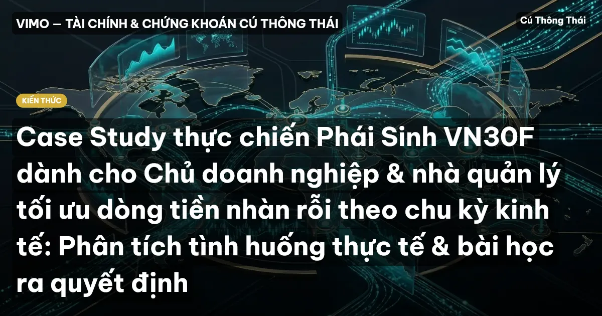 Case Study thực chiến Phái Sinh VN30F dành cho Chủ doanh nghiệp & nhà quản lý tối ưu dòng tiền nhàn rỗi theo chu kỳ kinh tế: Phân tích tình huống thực tế & bài học ra quyết định