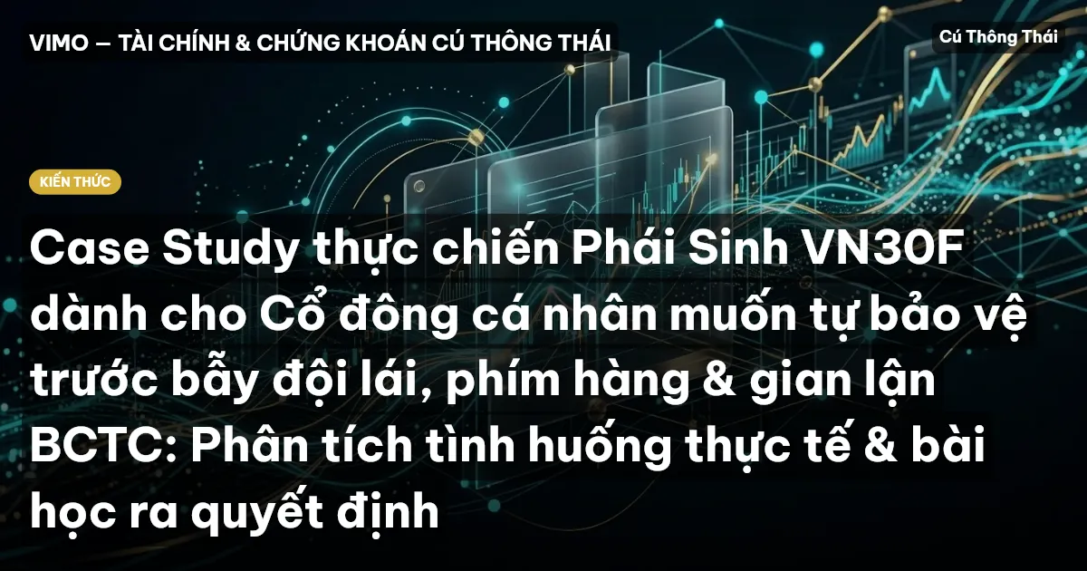 Case Study thực chiến Phái Sinh VN30F dành cho Cổ đông cá nhân muốn tự bảo vệ trước bẫy đội lái, phím hàng & gian lận BCTC: Phân tích tình huống thực tế & bài học ra quyết định