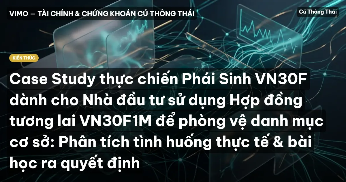 Case Study thực chiến Phái Sinh VN30F dành cho Nhà đầu tư sử dụng Hợp đồng tương lai VN30F1M để phòng vệ danh mục cơ sở: Phân tích tình huống thực tế & bài học ra quyết định