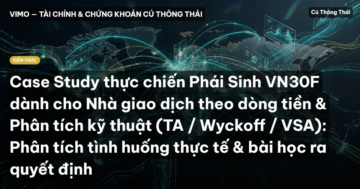 Case Study thực chiến Phái Sinh VN30F dành cho Nhà giao dịch theo dòng tiền & Phân tích kỹ thuật (TA / Wyckoff / VSA): Phân tích tình huống thực tế & bài học ra quyết định