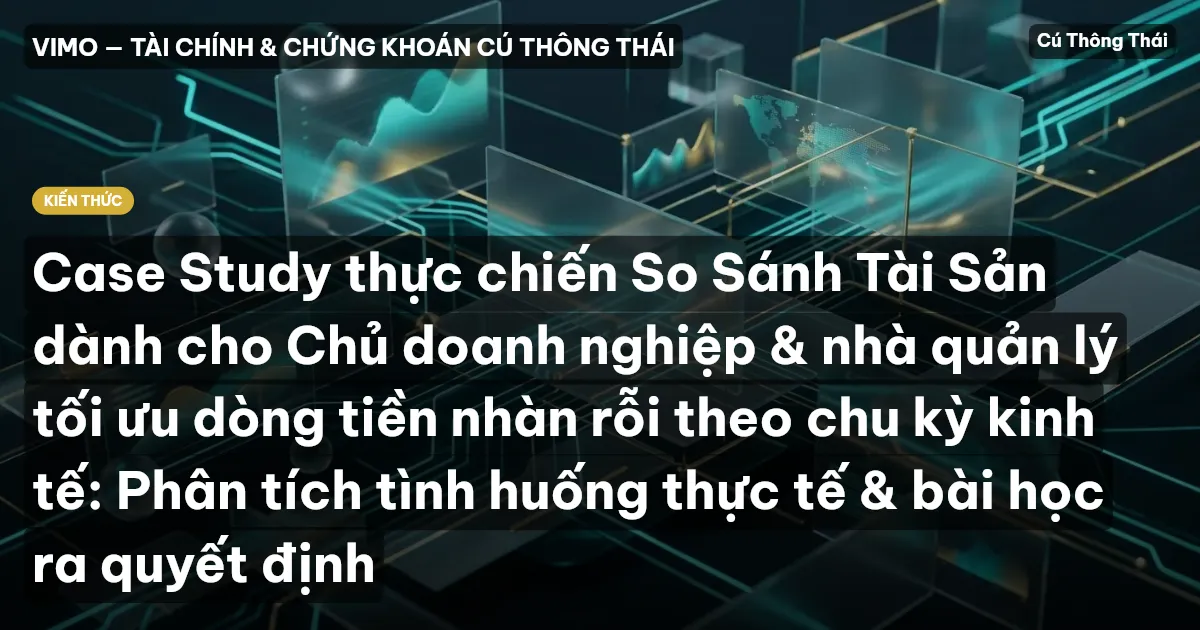 Case Study thực chiến So Sánh Tài Sản dành cho Chủ doanh nghiệp & nhà quản lý tối ưu dòng tiền nhàn rỗi theo chu kỳ kinh tế: Phân tích tình huống thực tế & bài học ra quyết định