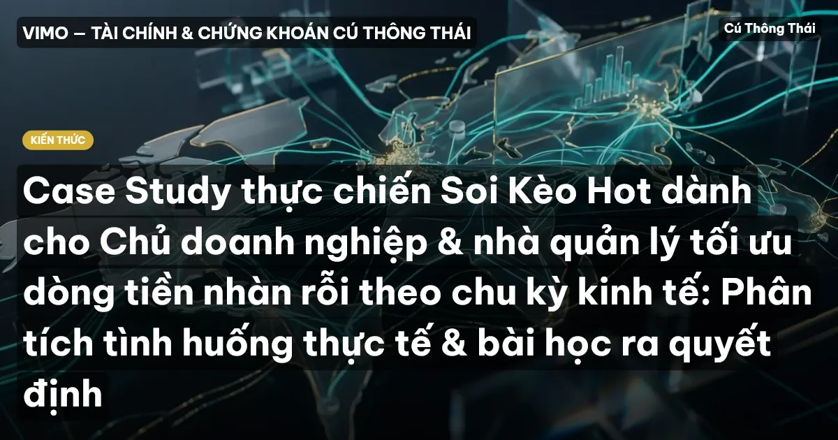 Case Study thực chiến Soi Kèo Hot dành cho Chủ doanh nghiệp & nhà quản lý tối ưu dòng tiền nhàn rỗi theo chu kỳ kinh tế: Phân tích tình huống thực tế & bài học ra quyết định
