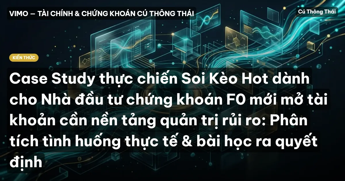 Case Study thực chiến Soi Kèo Hot dành cho Nhà đầu tư chứng khoán F0 mới mở tài khoản cần nền tảng quản trị rủi ro: Phân tích tình huống thực tế & bài học ra quyết định