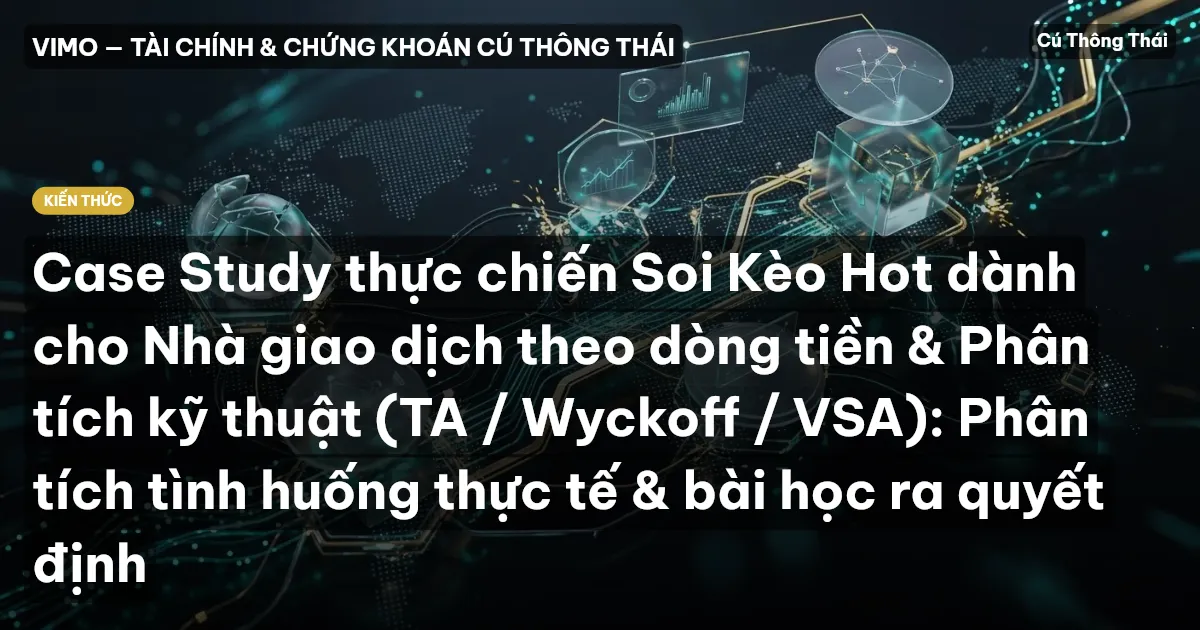 Case Study thực chiến Soi Kèo Hot dành cho Nhà giao dịch theo dòng tiền & Phân tích kỹ thuật (TA / Wyckoff / VSA): Phân tích tình huống thực tế & bài học ra quyết định
