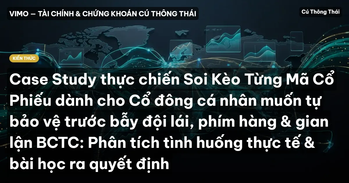 Case Study thực chiến Soi Kèo Từng Mã Cổ Phiếu dành cho Cổ đông cá nhân muốn tự bảo vệ trước bẫy đội lái, phím hàng & gian lận BCTC: Phân tích tình huống thực tế & bài học ra quyết định