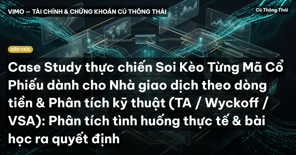 Case Study thực chiến Soi Kèo Từng Mã Cổ Phiếu dành cho Nhà giao dịch theo dòng tiền & Phân tích kỹ thuật (TA / Wyckoff / VSA): Phân tích tình huống thực tế & bài học ra quyết định