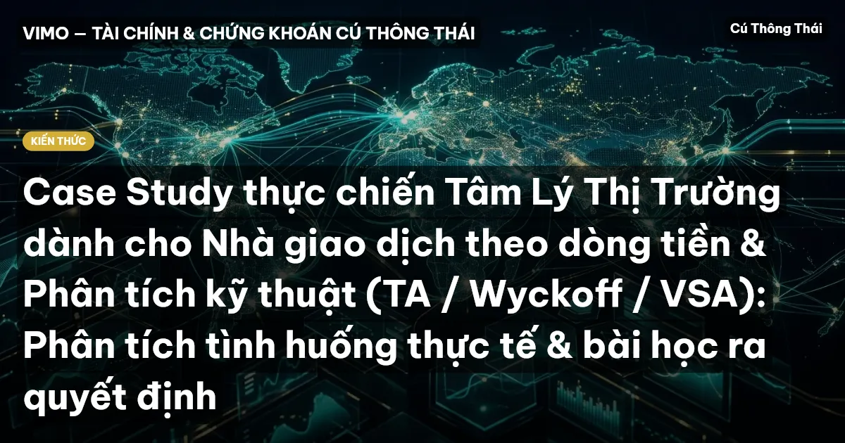 Case Study thực chiến Tâm Lý Thị Trường dành cho Nhà giao dịch theo dòng tiền & Phân tích kỹ thuật (TA / Wyckoff / VSA): Phân tích tình huống thực tế & bài học ra quyết định