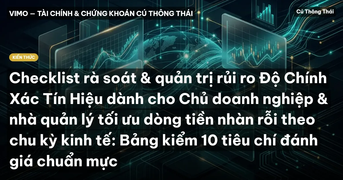 Checklist rà soát & quản trị rủi ro Độ Chính Xác Tín Hiệu dành cho Chủ doanh nghiệp & nhà quản lý tối ưu dòng tiền nhàn rỗi theo chu kỳ kinh tế: Bảng kiểm 10 tiêu chí đánh giá chuẩn mực