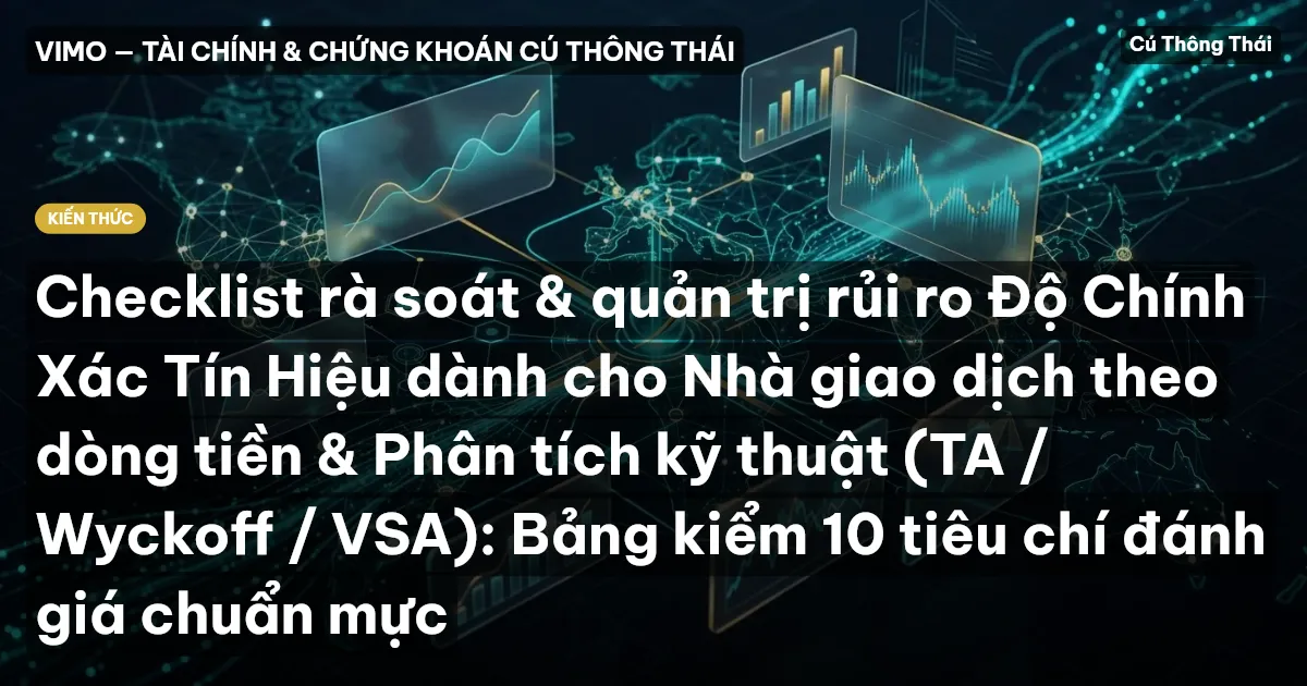 Checklist rà soát & quản trị rủi ro Độ Chính Xác Tín Hiệu dành cho Nhà giao dịch theo dòng tiền & Phân tích kỹ thuật (TA / Wyckoff / VSA): Bảng kiểm 10 tiêu chí đánh giá chuẩn mực