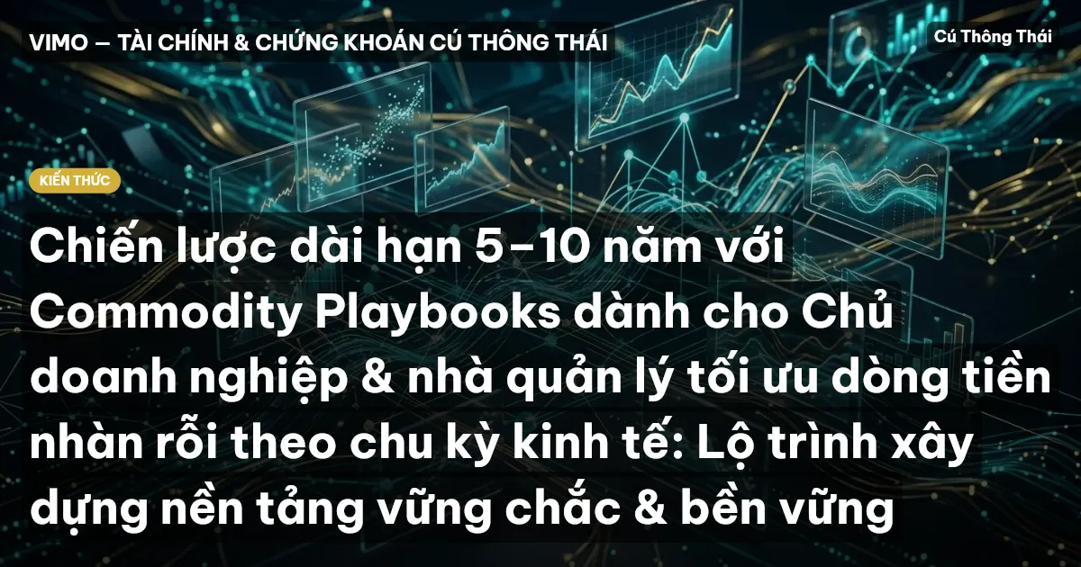 Chiến lược dài hạn 5–10 năm với Commodity Playbooks dành cho Chủ doanh nghiệp & nhà quản lý tối ưu dòng tiền nhàn rỗi theo chu kỳ kinh tế: Lộ trình xây dựng nền tảng vững chắc & bền vững